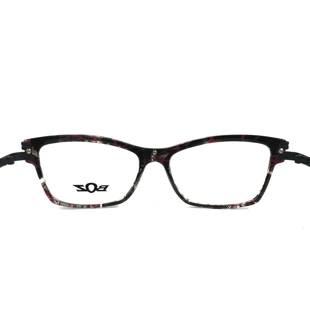 BOZ Eyeglasses Frames WOODY 0080 Black Gray Pink Speckled Cat Eye 53-15.5-135